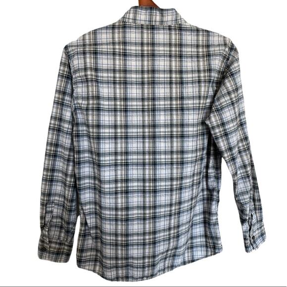 Vese Black n Blue Plaid Button Long Sleeve Shirt size Medium - Picture 7 of 7